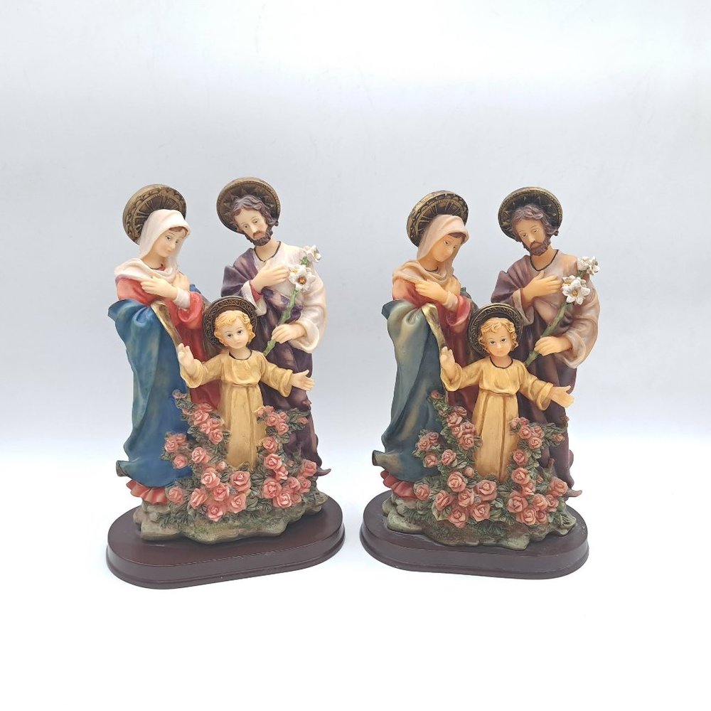 Holy Family Resin Statue -New Vintage